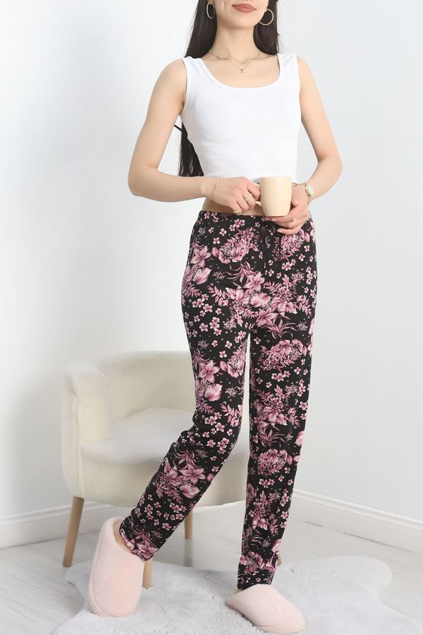 Ring Viskon Pijama Altı Siyahpembe - 50420.1928.