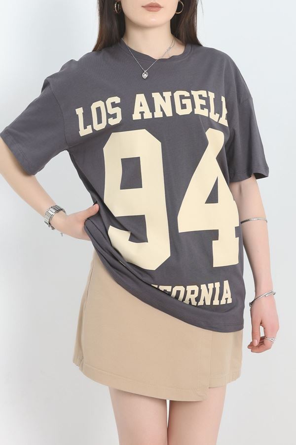 Baskılı Oversize Tişört Fümebej - 40649.1872.