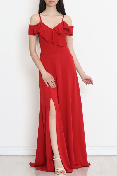 Krep Elbise Kırmızı - 582190.1592.