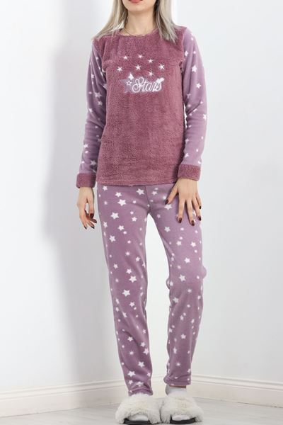 Peluş Polar Pijama Takımı Lilayıldız - 19178.1050.