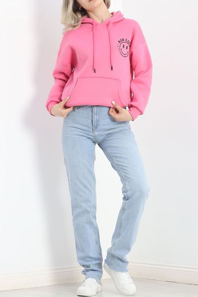 Baskılı Unisex Sweat Pembe - 20071.1878.