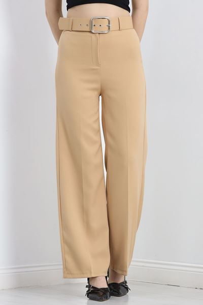 Kemerli Palazzo Pantolon Camel - 24194.683.