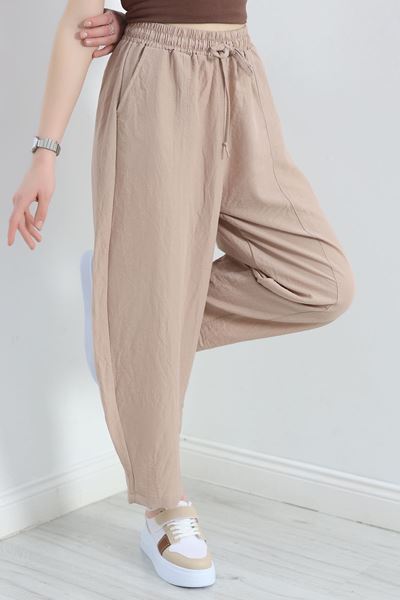 Çımalı Şalvar Pantolon Açıkkahve - 320.1247.