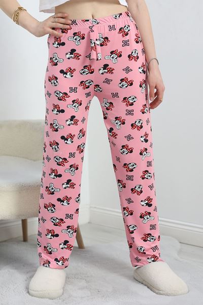 Desenli Milan Kumaş Pijama Altı Pembebeyaz - 60240.1878.